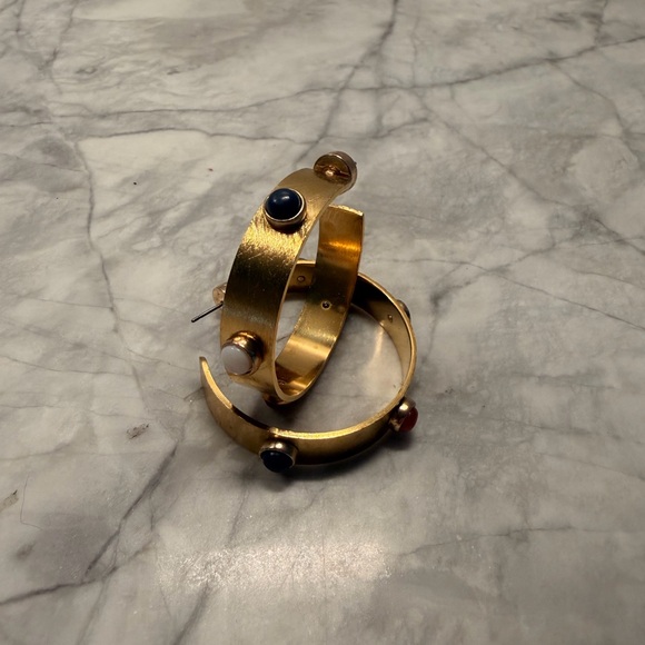 Banana Republic Cabochon Hoop Earrings - Picture 3 of 5